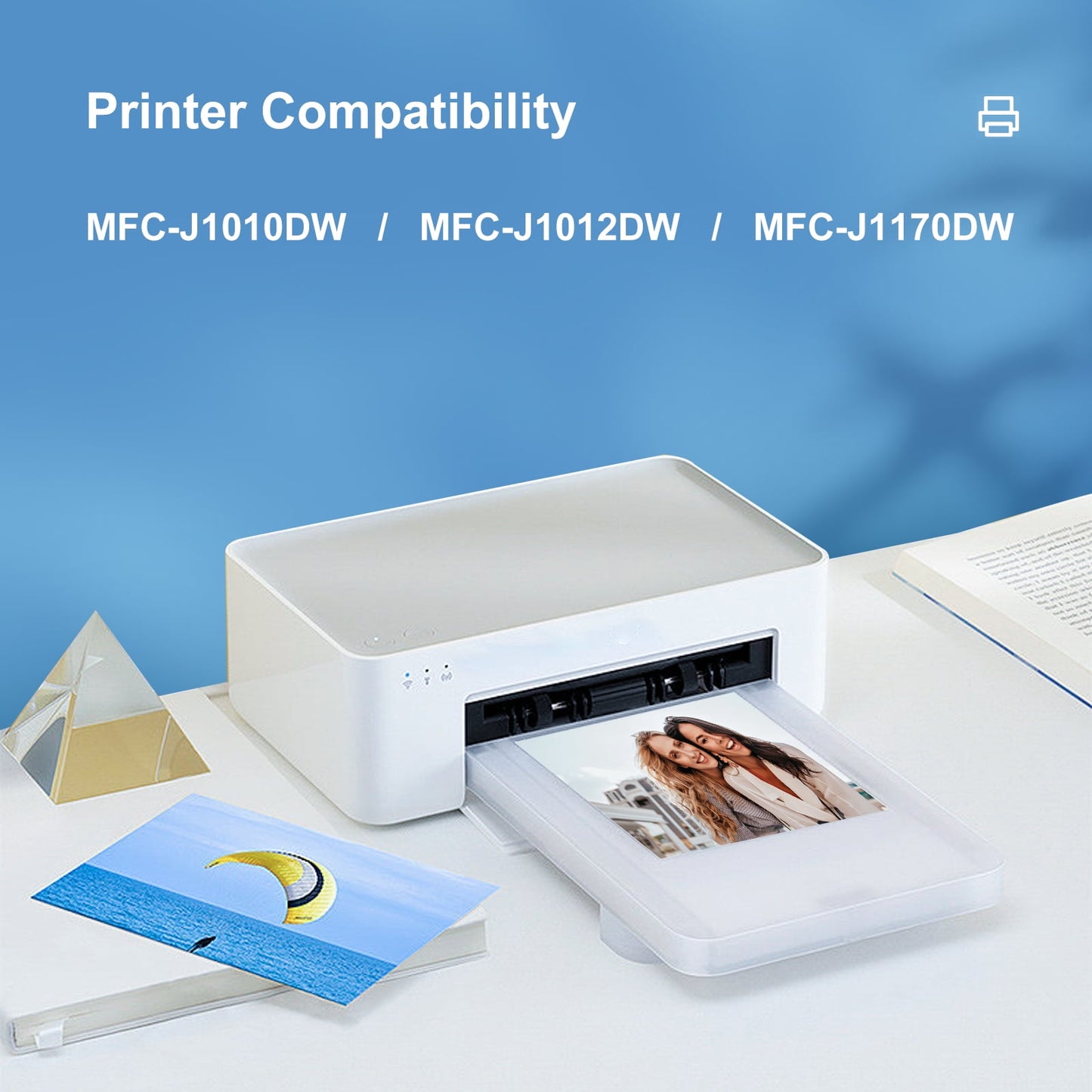 LC401 Ink Cartridge for Brother LC401 LC401XL for Brother MFC-J1010DW MFC-J1012DW MFC-J1170DW Printer (4 Pack)