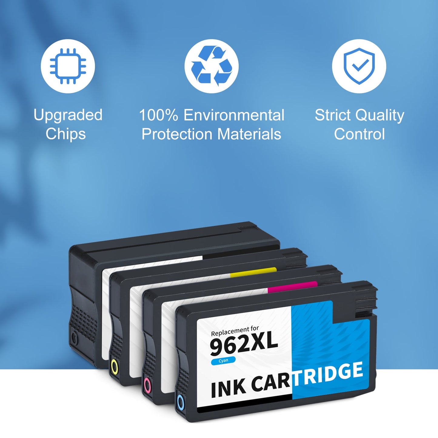 962XL Ink Cartridges Compatible for HP 962 962 XL Ink Cartridges for HP 9018e 9015e 9010 Series Printer (4 Pack)