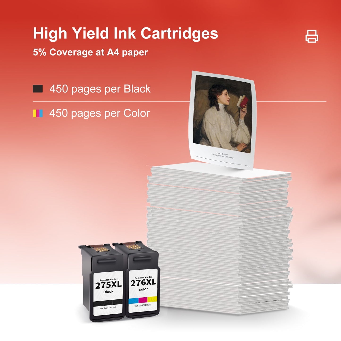 PG 275XL Ink Cartridge for Canon ink 275 and 276 for PG275 and CL276 Canon Printer Ink for Canon Printer