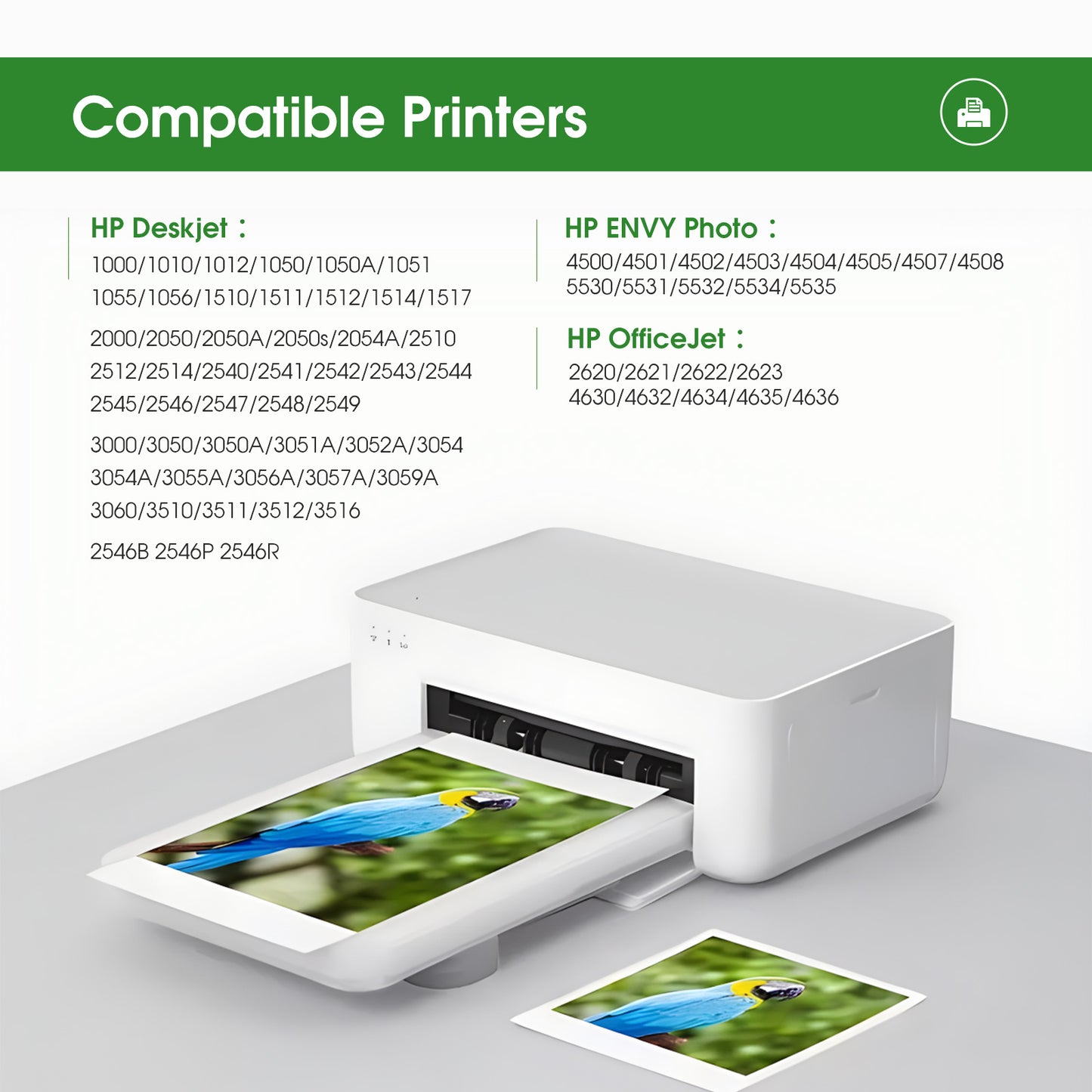 61 Black Ink Cartridge Compatible for HP 61 Ink Cartridge HP Ink 61XL for HP Envy 4500 5530 Printers (2 Black)