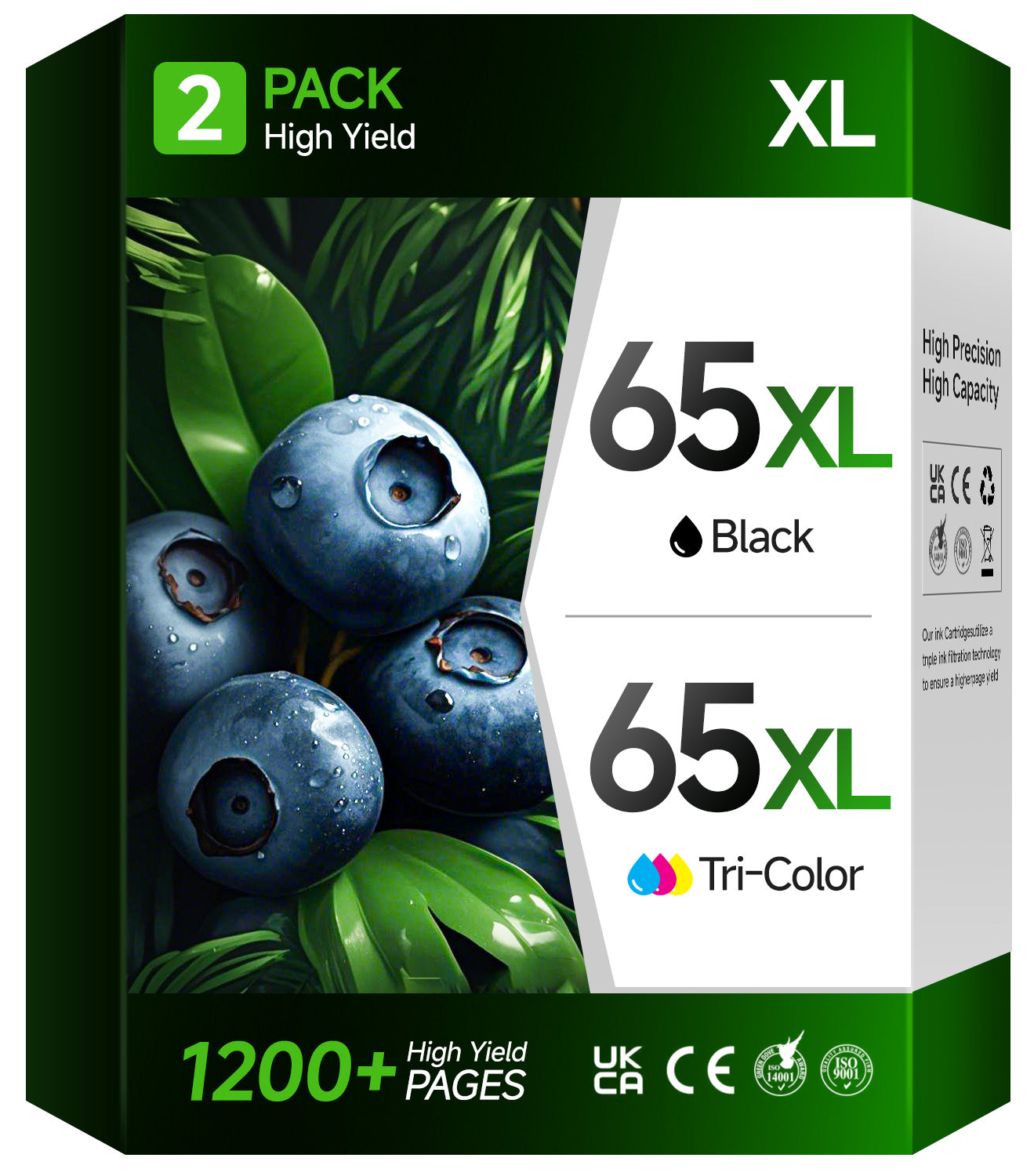 65XL Ink Cartridge for HP 65 Ink Cartridge for HP DeskJet 3772 3752 3755 Envy 5055 5010 5000 Printer (Black, Tri-Color)