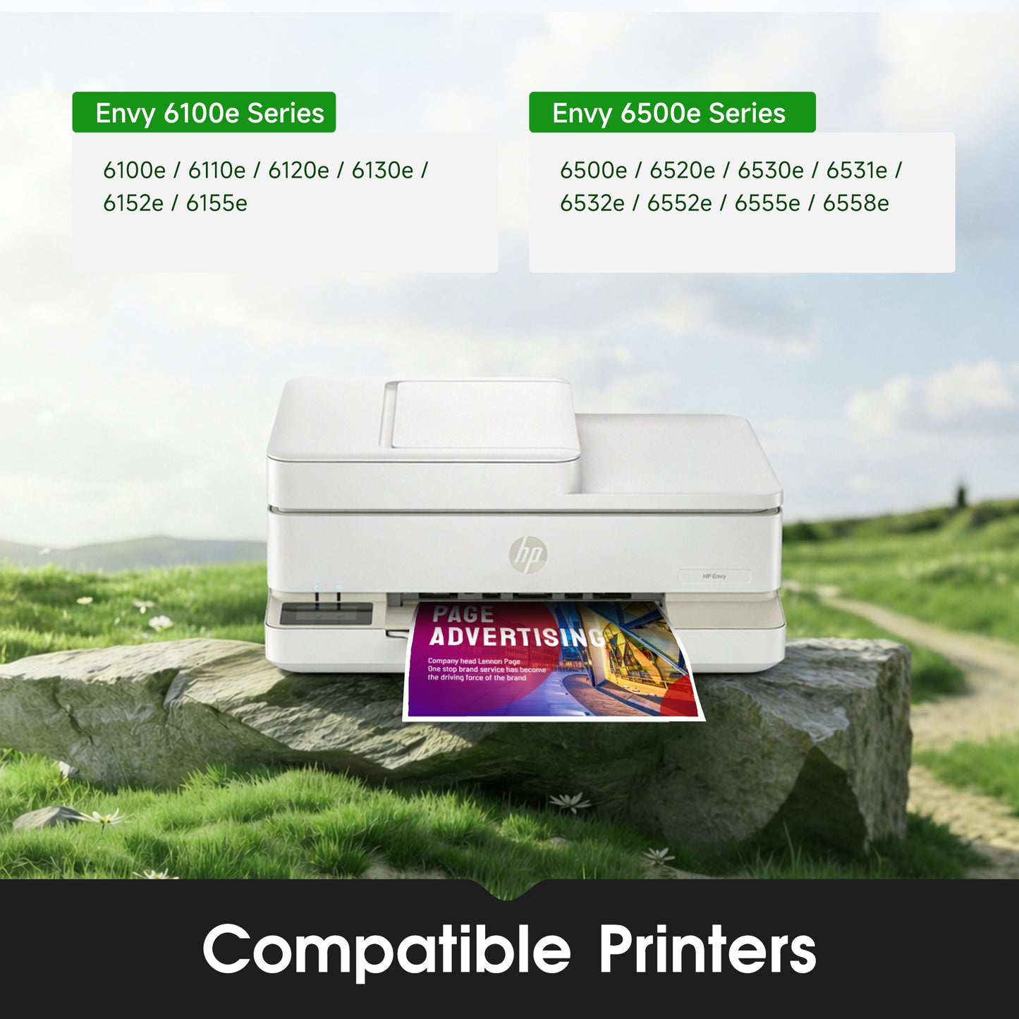 68 Ink Cartridges Compatible for HP 68 68XL Ink Cartridges for HP Envy 6152e 6155e 6552e 6555e 6558e Printers (2 Pack)