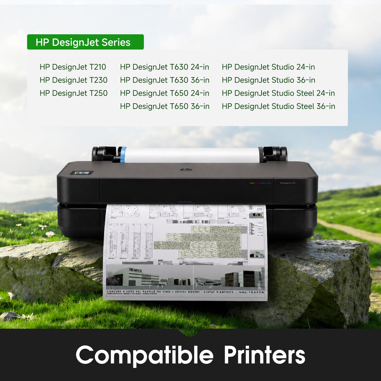 712 Ink Compatible for HP 712 Ink Cartridge Compatible for HP Ink 712 712XL for T650/T630 (4PK, 80ml Black+29ml CMY)