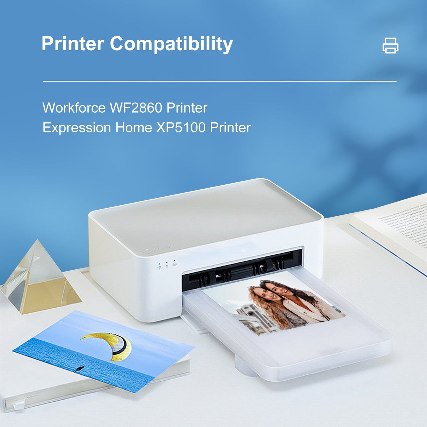 202 XL Ink Cartridge for Epson 202 202XL T202 Ink Cartridgefor Workforce WF-2860 Expression Home XP-5100 All-in-one Printer (4-Pack) compatible