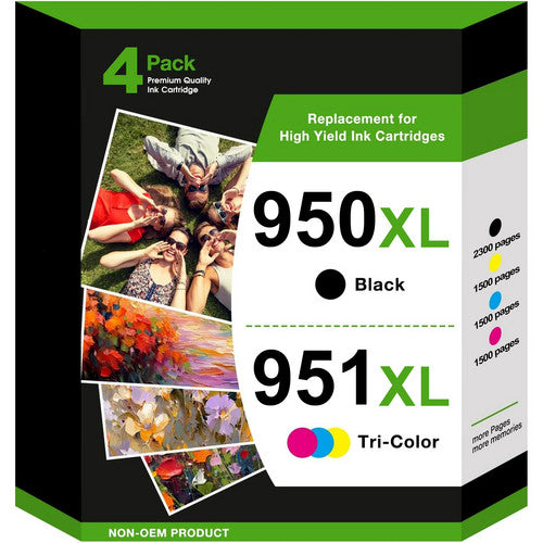 950XL and 951XL Ink Cartridges Compatible for HP 950 and 951 Ink Cartridges for OfficeJet 8600 Series; HP OfficeJet Pro 251dw, 276dw, 8100, 8600 Series