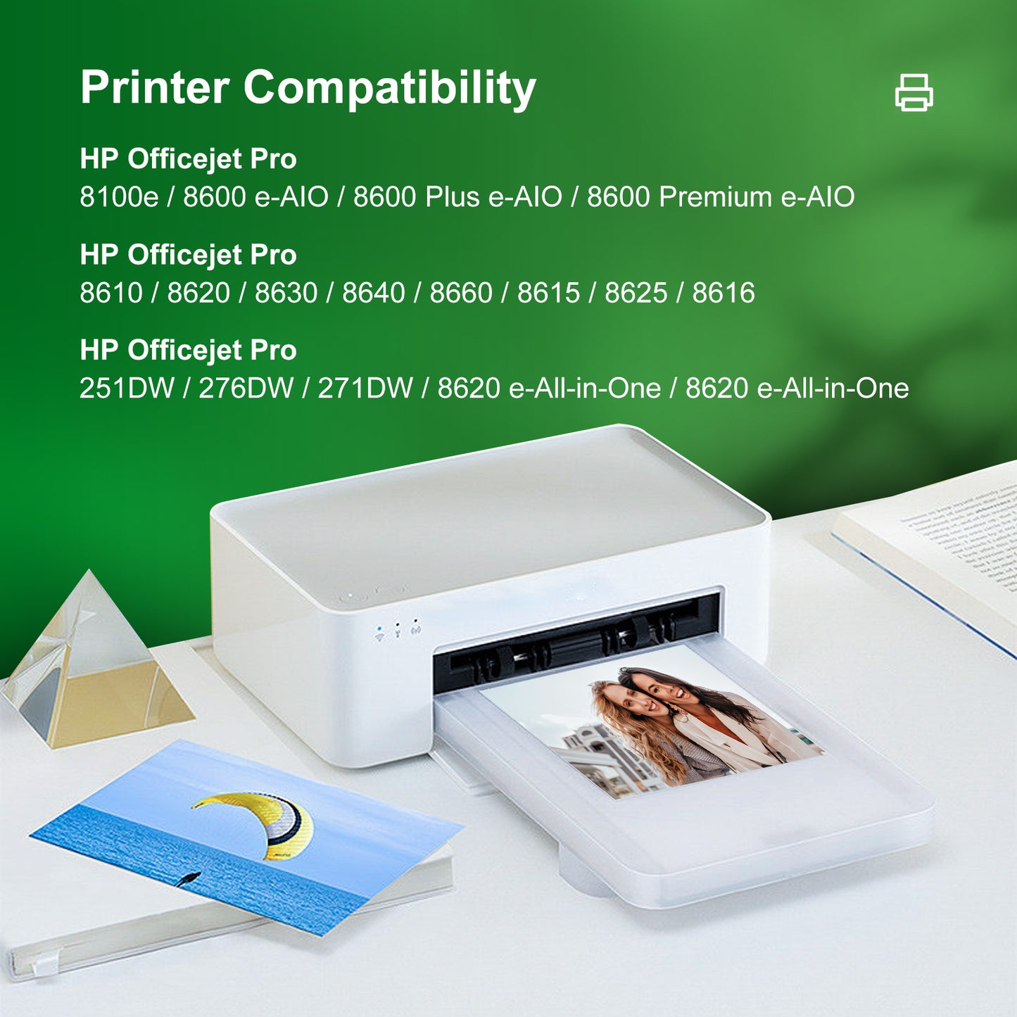 950XL and 951XL Ink Cartridges Compatible for HP 950 and 951 Ink Cartridges for OfficeJet 8600 Series; HP OfficeJet Pro 251dw, 276dw, 8100, 8600 Series