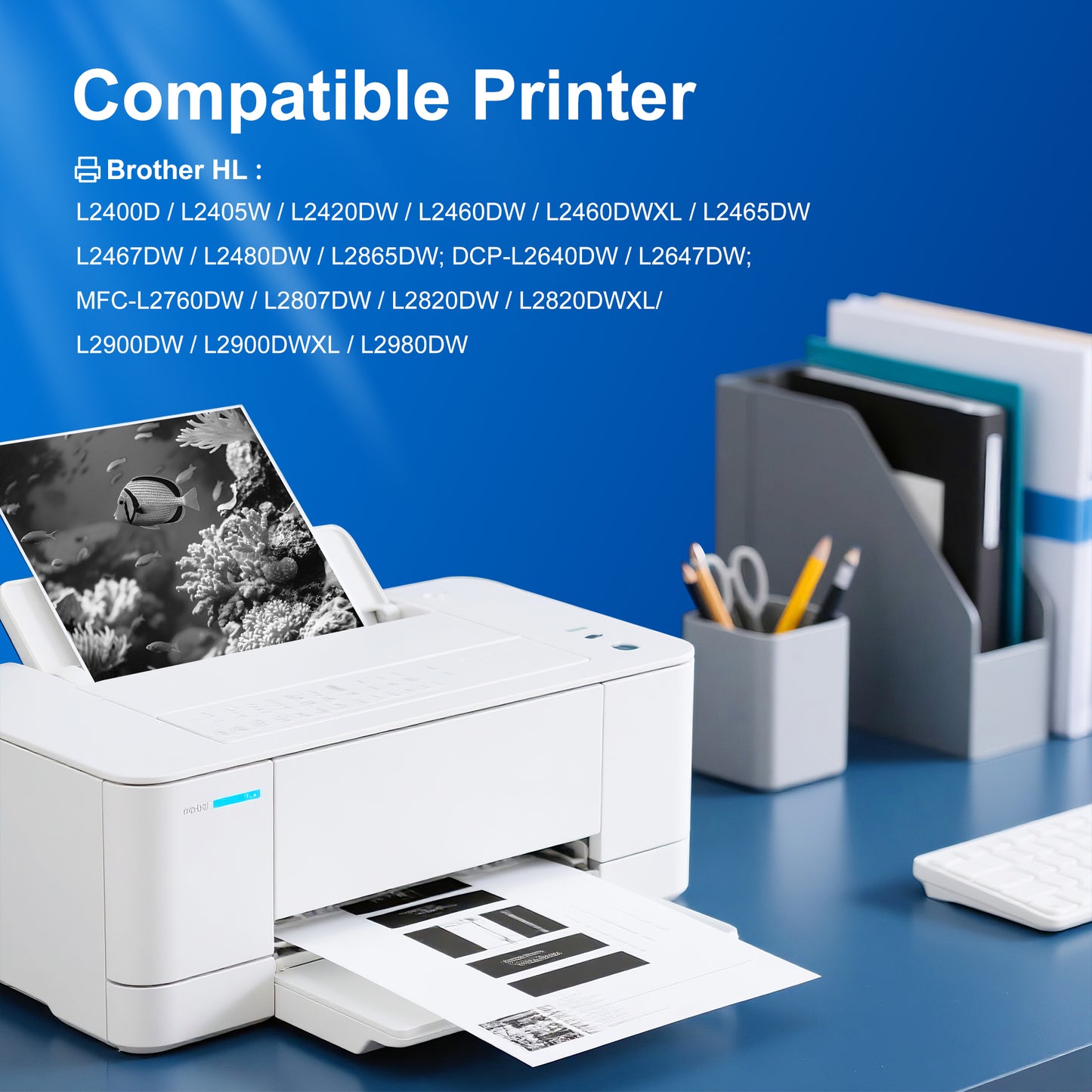 TN830XL Toner Cartridges Compatible for Brother TN830 Toner for Brother Toner TN830XL TN830 - Print up to 3,000 Pages (2-Black)