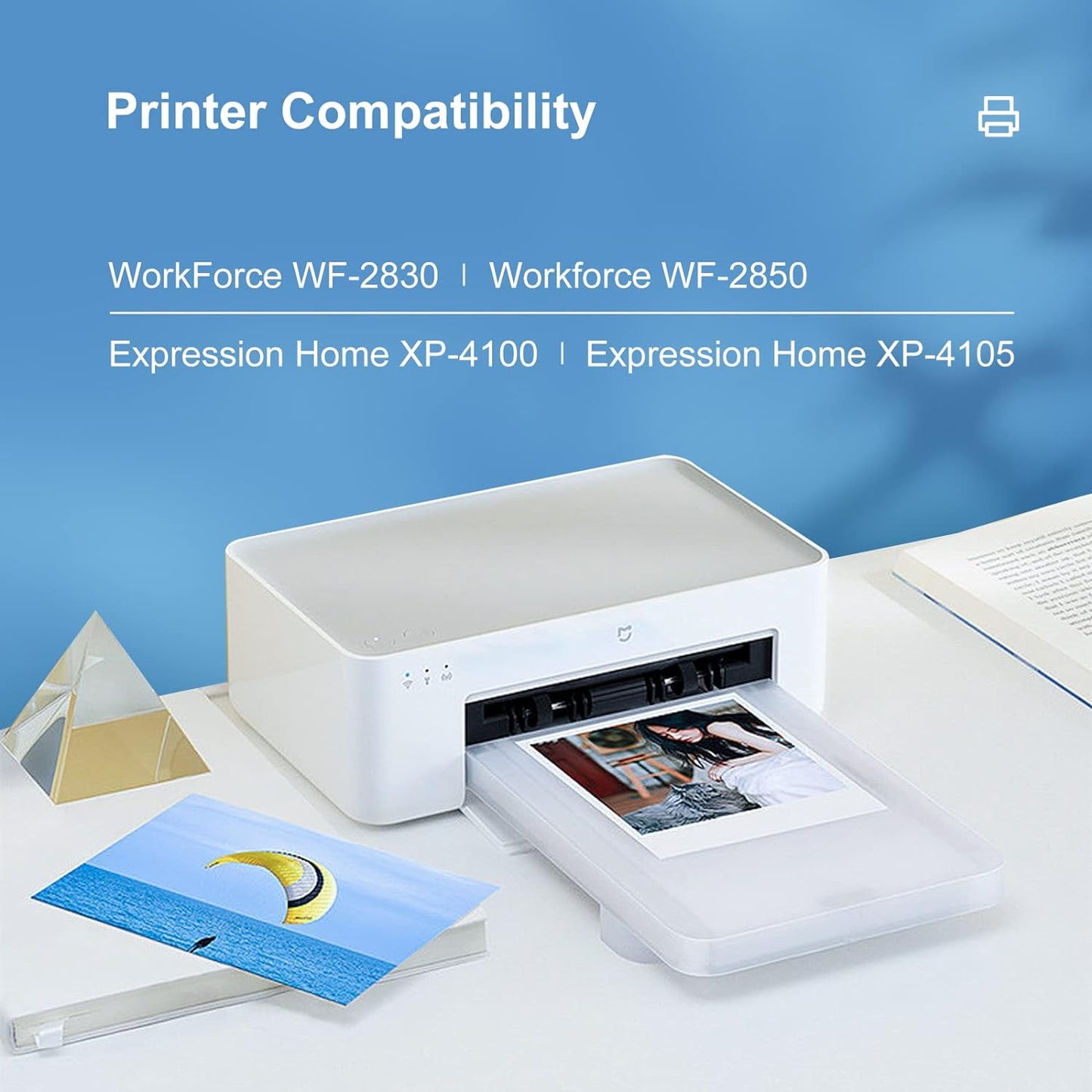 212XL Black Ink Cartridge for Epson 212 T212XL Ink for Epson Expression Home XP-4100 XP-4105 WorkForce WF-2850 WF-2830 (2 Pack)